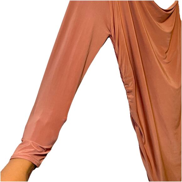 Missguided Maternity Midi Dress Womens Size 14 Pink One Shoulder Ruched Detail - Picture 2 of 8